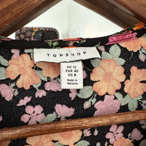 Topshop Floral Mini Wrap Dress - Picture 5 of 6